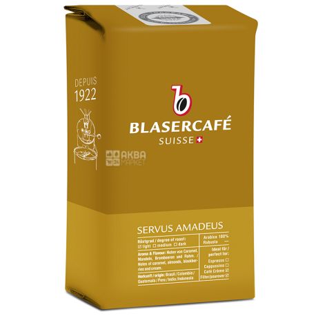 BlaserCafe, Servus Amadeus, 250 г, Кава Блазер, Сервус Амадеус, середнього обсмаження, в зернах