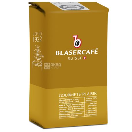 BlaserСafe, Gourmets Plaisir, 250 г, Кава Блазер, Задоволення для гурманів, середнього обсмаження, в зернах