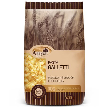 Август Galletti, 400 г, Макарони Гребінці, Коротка паста