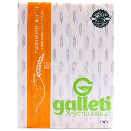 Galetti, 70 g, Bread, Wheat-rye, With bran