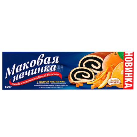 SantaVita, 500 г, Макова начинка, З цедрою апельсина