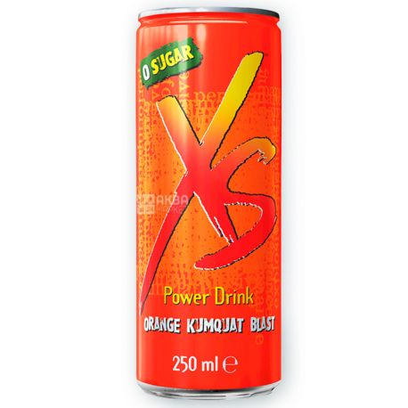 XS Power Drink, Orange Kumquat, 0,25 л, Напій енергетичний ІксЕс, Апельсин і кумкват