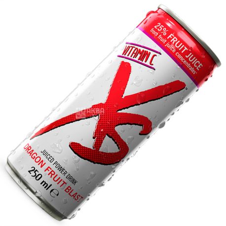 XS Power Drink, Dragon Fruit, 0,25 л, Напій енергетичний ІксЕс Драгон Фрут, Пітахайя