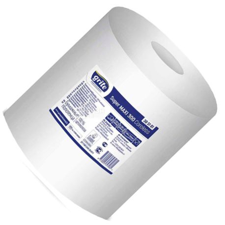Grite, Paper Towels, Super Maxi 300 Coreless, 952 Sheets, 1 Roll, Single Layer