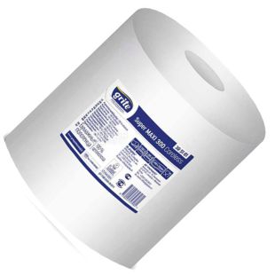 Grite Super Maxi Coreless, 1 рул., Рушники паперові Гріте, 1-шарові, 300 м, білі, 952 аркуші, 200х315 мм