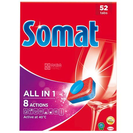 Somat All in 1, 52 шт., Таблетки для посудомийних машин