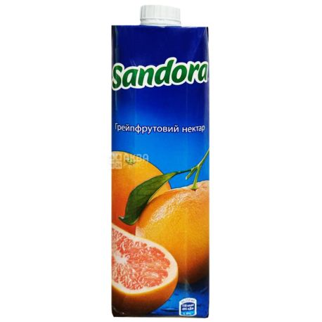 Sandora, Грейпрфрутовый, 0,95 л, Сандора, Нектар натуральный