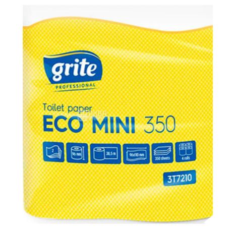 Grite, 4 rolls, Toilet paper, Eko mini, Dual Layer