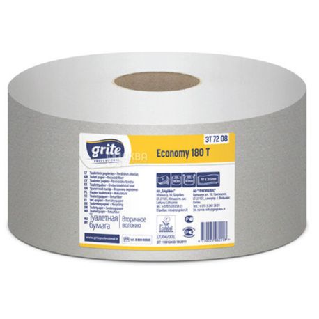 Grite Jumbo Econom 180, 1 рул., Туалетная бумага Грите Джамбо Эконом, 1-слойная