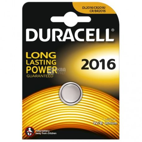 Duracell, 1 шт., Батарейки, Таблетного типу, 2016