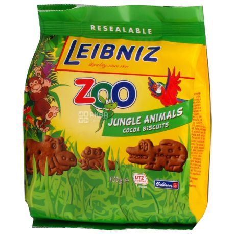 Leibniz, 100 г, Печиво галетне, Зоопарк какао джунглі
