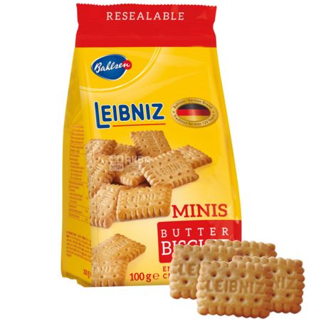 Leibniz, 100 г, Печенье, Сливочное, Minis batter