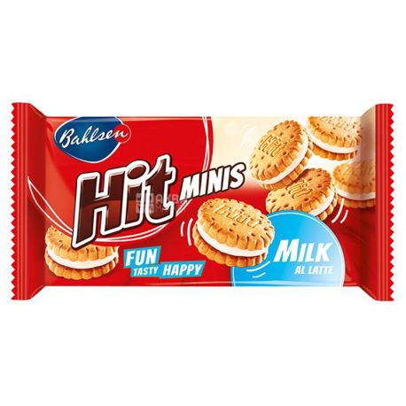 Hit, 130 g, Cookies, Milk, Minis