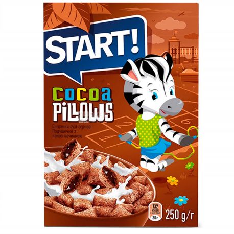 Start, 250 g, Pillows with cocoa filling, m / s