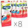 Alpro, Soya Fruit Rouges, Упаковка 8 шт. по 1 л, Алпро, Соевое молоко, Красные фрукты, с кальцием, витаминизированное