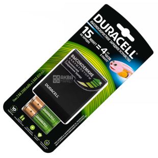 Duracell 2АА + 2ААА, Зарядное устройство + 4 аккумуляторы в комплекте, CEF 27