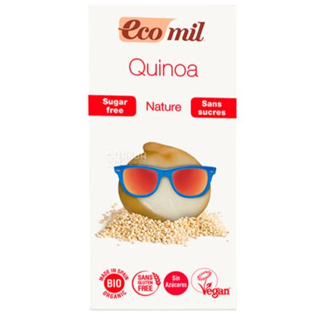 Ecomil, Quinoa, 1 л, Экомил, Растительный напиток с киноа и сиропом агавы, без сахара