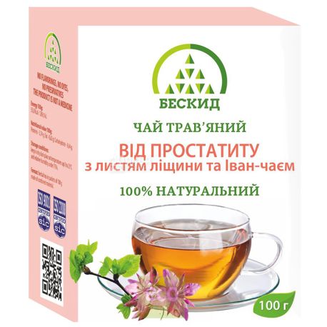 Beskid, 100 g, Herbal tea, From prostatitis, With hazel leaves and Ivan tea
