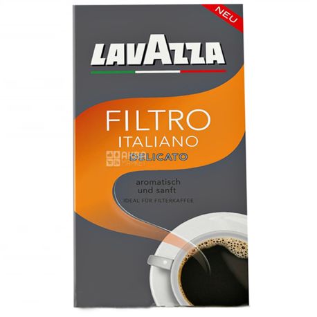 Lavazza, Filtro Italiano Delicato, 500 г, Кава Лаваца, Филтро Італьяно делікатний, середнього обсмаження, мелена