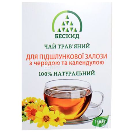 Beskid, 100 g, Herbal tea, For the pancreas, With a string and calendula