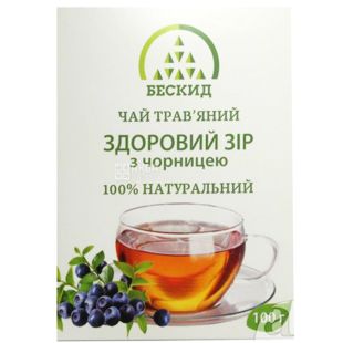 Бескид, Здоровое зрение, 100 г, Чай травяной, с черникой