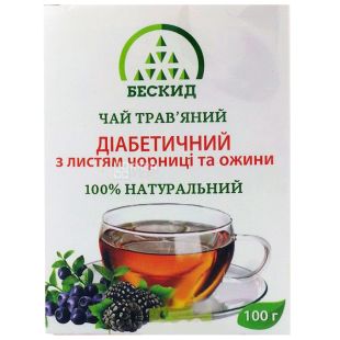  Бескид, Діабетичний, 100 г, Чай трав'яний, з чорницею і ожиною