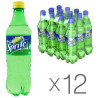 Sprite, Упаковка 12 шт. по 0,5 л, Спрайт, Вода солодка, зі смаком лайма і лимона, ПЕТ