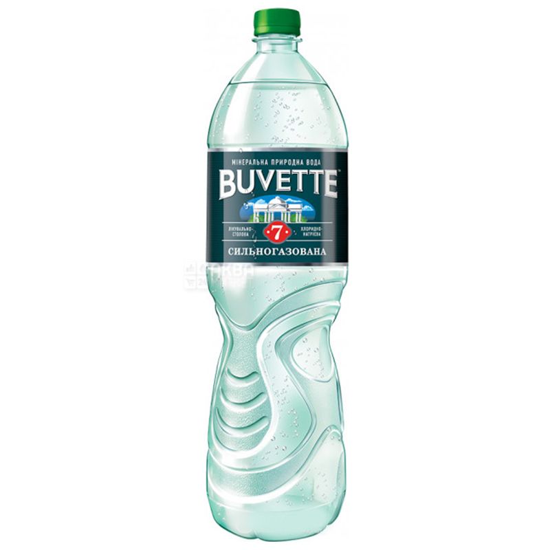 Buvette №7, 1,5 л, Бювет, Вода мінеральна сильногазована, ПЕТ - купити ...
