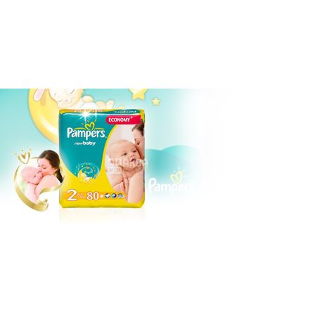 Pampers 2/80 pcs. 3-6 kg New Baby