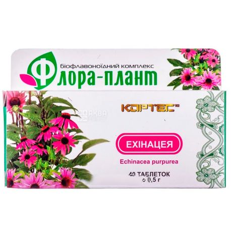 Флора-плант Ехінацея, 40 піг. по 0,5 г, Для покращення імунітету