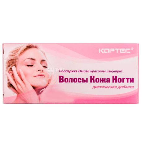 Кортес Волосся Шкіра Нігті, 40 піг., Для поліпшення стану шкіри, нігтів і волосся