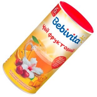 Bebivita, Фруктовый, 200 г, Чай Бебивита, детский с витамином С, тубус