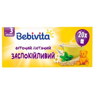 Bebivita, Успокоительный, 20 пак., Чай Бебивита, детский с травами