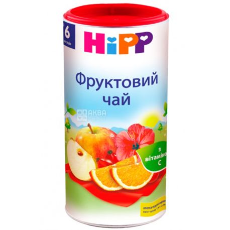HiPP, Фруктовый, 200 г, Чай Хипп, детский, для иммунитета, тубус