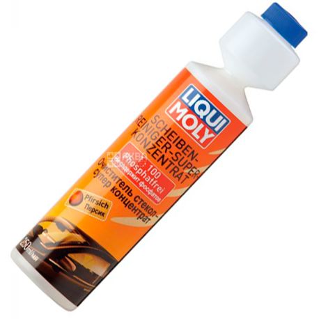 Liqui Moly Peach, 250 ml, Concentrate 1: 100, Glass cleaner, Scheiben-Reiniger, Super Konzentrat, PET