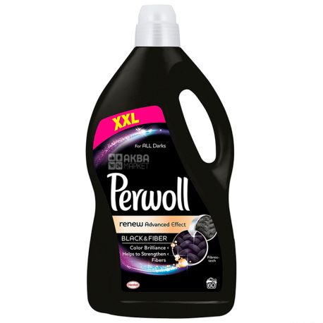 Perwoll, Black and Fiber, 3,6 л, Средство для стирки темных вещей