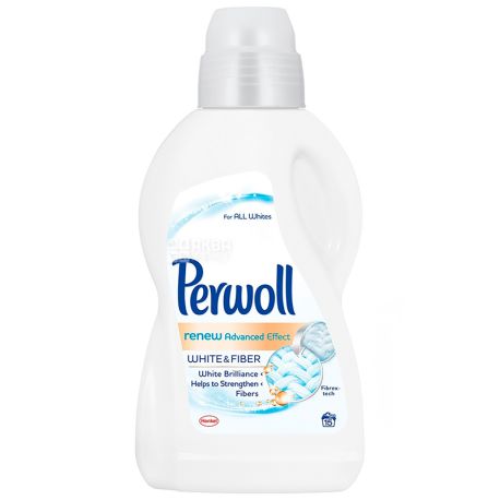 Perwoll, White and Fiber, 0,9 л, Засіб для прання білих речей