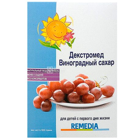 Remedia, 500 г, Виноградний цукор Декстромед, для дітей з перших днів життя
