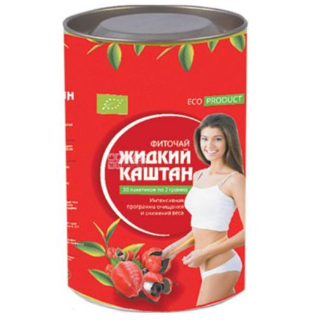 Greenwood, Рідкий каштан, 30 пак., Чай Грінвуд, для схуднення