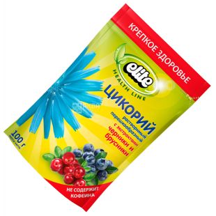 Elite, 100 г, Цикорий, С экстрактами черники и брусники, Растворимый, м/у