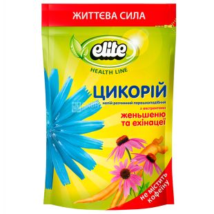 Elite, 100 г, Цикорий, С экстрактами женьшеня и эхинацеи, Растворимый, м/у
