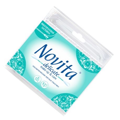 Novita Delicate, 100 pcs., Cotton buds hygienic, p / e package