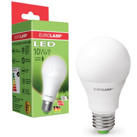 EUROLAMP, 10 W, E27, LED Light Bulb, ECO, 6500K (neutral), A60, Matte