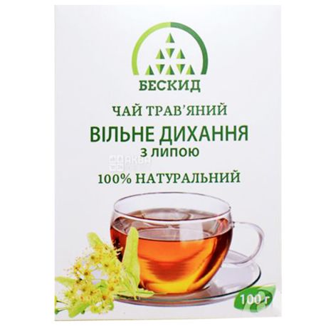 Бескид, Вільне дихання, 100 г, Чай трав'яний, з липою