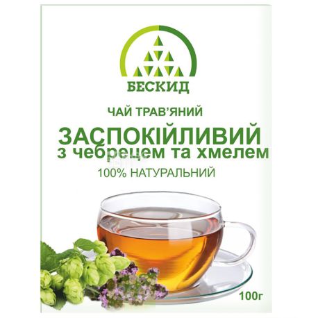 Бескид, Успокоительный, 100 г, Чай травяной, с тимьяном и хмелем