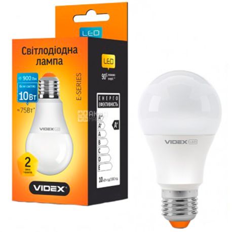 VIDEX LED, Лампа світлодіодна, цоколь E27, 10 W, 4100К, 220V, нейтральне біле світло, 900 Lm