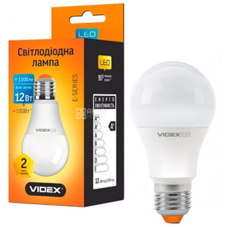 VIDEX LED, LED lamp, E27 base, 12 W, 4100K, 220V, cold glow, 1100 Lm