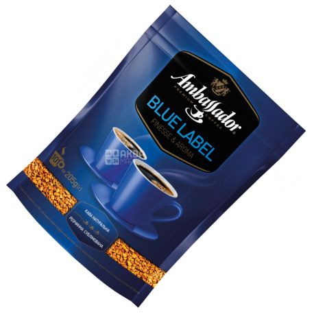 Ambassador Blue Label, 205 г, Кофе растворимый Амбассадор Блю Лэйбл
