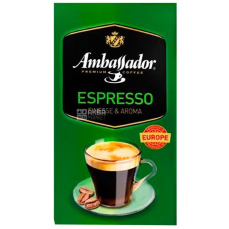 Ambassador Espresso, 450 г, Кава мелена Амбассадор Еспрессо