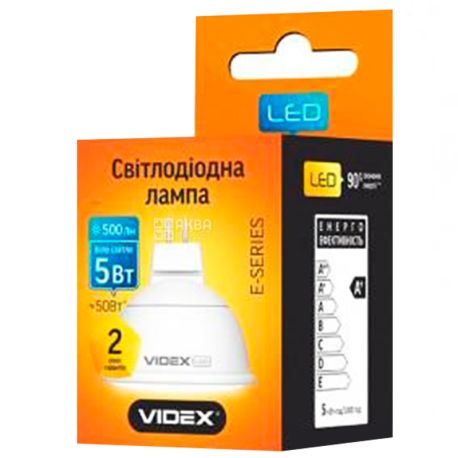 Videx, 1 шт., 5 Вт, GU5.3, Лампа Светодиодная, 4100K (нейтральный белый свет), MR16e, 220 V